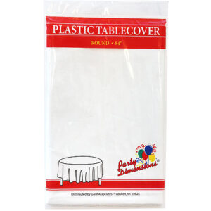 84" WHITE TABLE LINER - ROUND