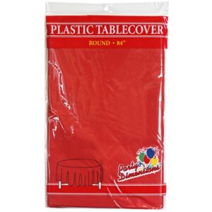 84" RED TABLE LINER - ROUND