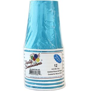 9 OZ HOT CUP - ISLAND BLUE 12CT