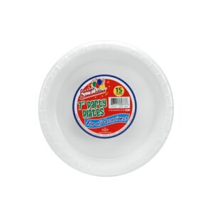 PLASTIC 7" WHITE PLATE