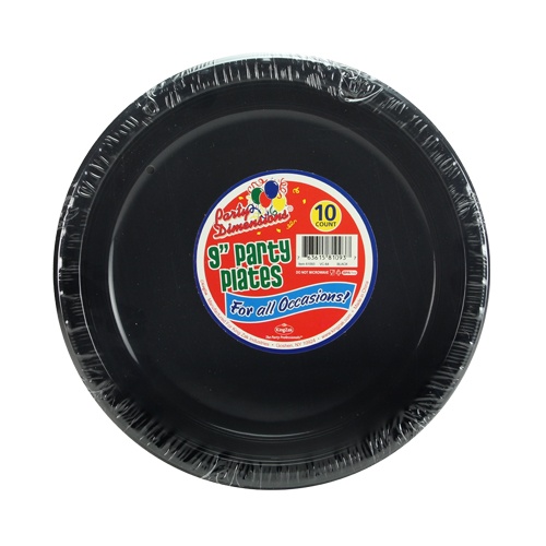 PLASTIC 9" BLACK PLATE