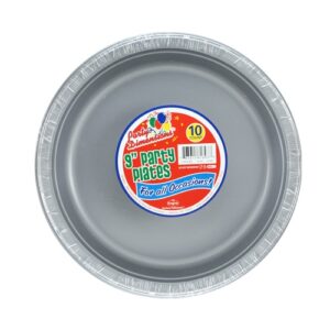 PLASTIC 9" SILVER PLATE