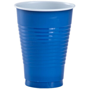 PLASTIC 12 OZ BLUE CUP