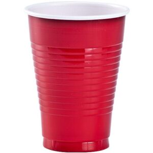 PLASTIC 12 OZ RED CUP