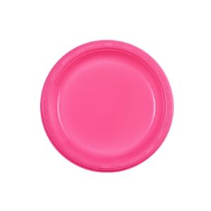 PLASTIC 7" HOT PINK PLATE
