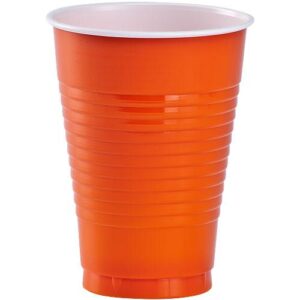 PLASTIC 12 OZ ORANGE CUP