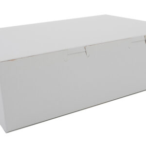 PLAIN WHITE CAKE BOX - 14" X 10" X 4"