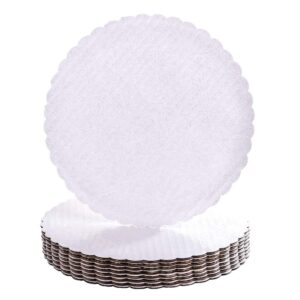 WHITE SCALLOP CIRCLE BOARDS - 10"