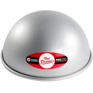 ALUMINUM HEMISPHERE CAKE PAN-FAT DADDIO - 9 X 4 1/2 DEPTH