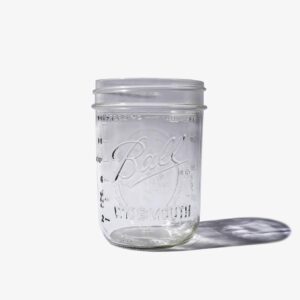 ROUND MASON JAR MS02 W/SILVER METAL TOP 500ML