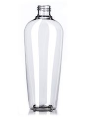 8OZ CLEAR PET PLASTIC TAPERED NAPLES OVAL BOTTLE - 12CT