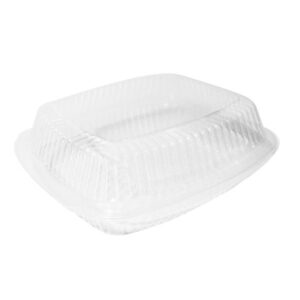 8" CLEAR 1PT PLASTIC HINGED LID PLASTIFAR 738
