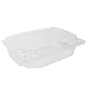 5" X 7" CLEAR 1PT PLASTIC HINGED LID PLASTIFAR