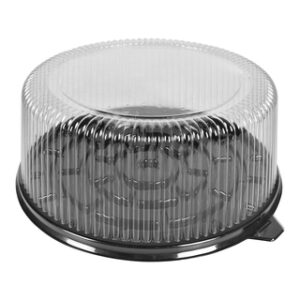 D8A10" CLEAR 2PT BLK BASE W LID DOMO CASE