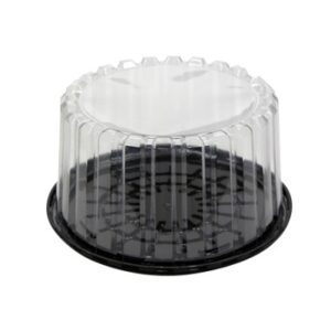 D10A 12" CLEAR 2PT BLK BASE W LID DOMO CASE