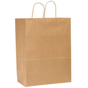 13"X7"X14" BROWN PAPER BAG WITH HANDLE JMF11031