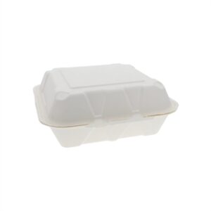9"X 9" 1PT HINGED LID BAGASSE CONTAINER