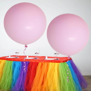 2 PACK | 32" LARGE PASTEL PINK ROUND LATEX BALLOONS | MATTE COLOR HELIUM BALLOONS