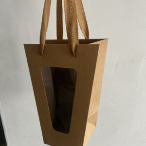 99-PLSB02 BROWN FLOWER/GIFT BAG
