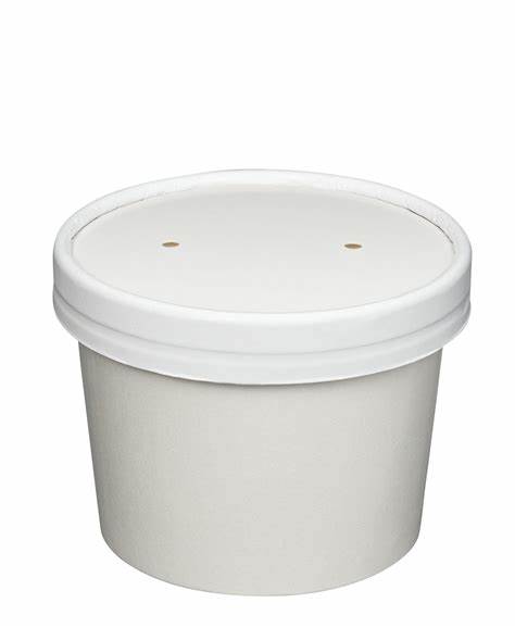 WHITE SOUP CUPS W/LID 8OZ