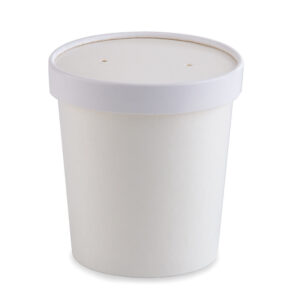 WHITE SOUP CUPS W/LID 16OZ