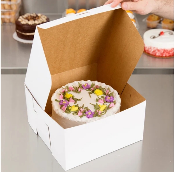 10" X 10" X 5" WHITE CAKE BOX N/WINDOW (CW-03)