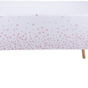 RECTANGLE TABLE CLOTH 1CT (54" X 108") 137CM X 274CM - DOTTED DESIGN - WHITE
