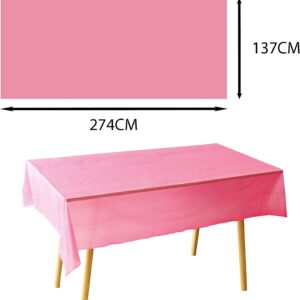 RECTANGLE TABLE CLOTH 1CT (54" X 108") 137CM X 274CM - PLAIN - DARK PINK
