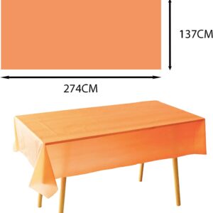 RECTANGLE TABLE CLOTH 1CT (54" X 108") 137CM X 274CM - PLAIN - ORANGE