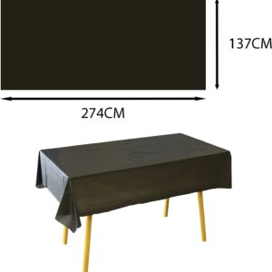 RECTANGLE TABLE CLOTH 1CT (54" X 108") 137CM X 274CM - PLAIN - BLACK
