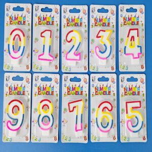 MULTICOLORED NUMBER CANDLES 1CT - 6
