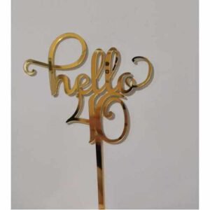 DT CUPCAKE TOPPER HELLO - 6 CM, 40
