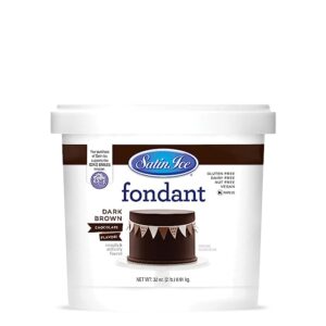 SATIN ICE DK BROWN FONDANT 2LBS