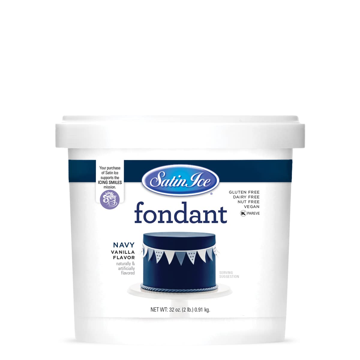 SATIN ICE NAVY FONDANT 2LBS