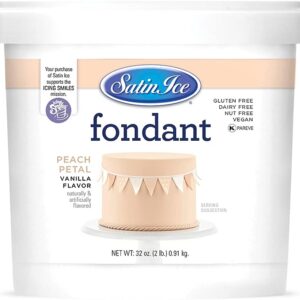 SATIN ICE PEACH PETAL FONDANT 2LBS