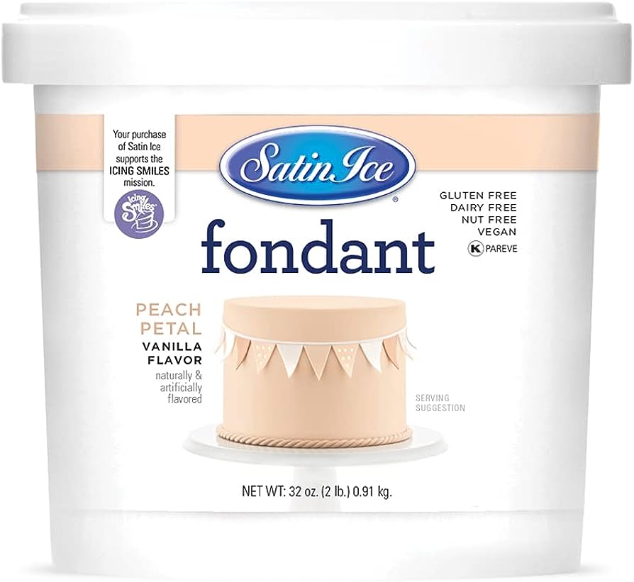 SATIN ICE PEACH PETAL FONDANT 2LBS