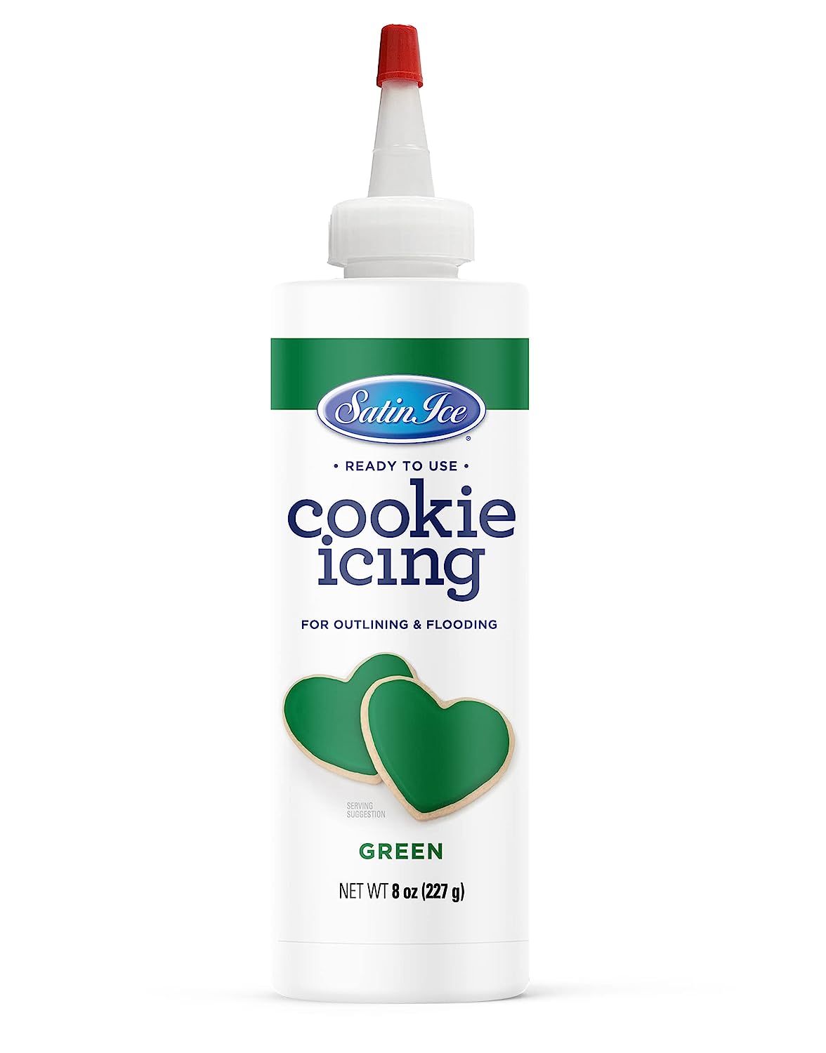 SATIN ICE GREEN COOKIE ICING 8OZ