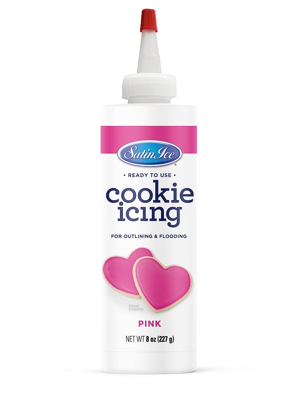 SATIN ICE PINK COOKIE ICING 8OZ