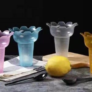 450ML PLASTIC ICECREAM CUP (1223-1) 25CT - PINK