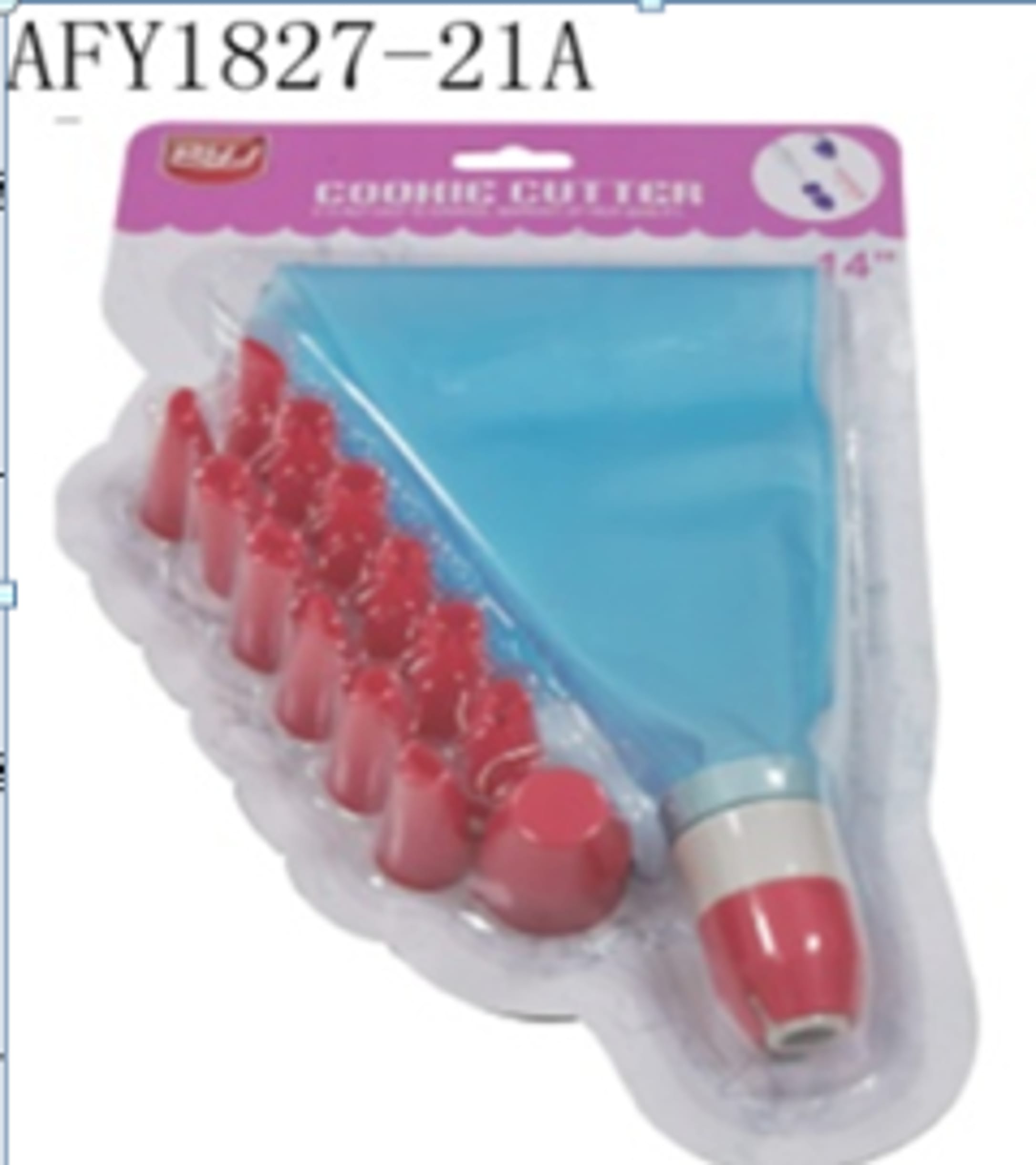 SUCTION CARD 12PC TUBE SET W/14" PIPING BAG