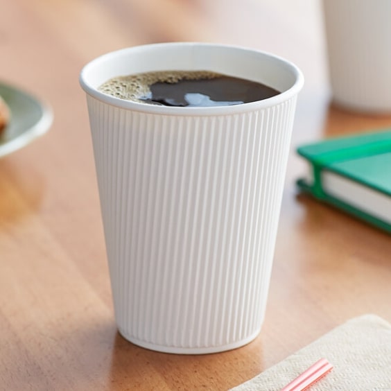 12OZ WHITE RIPPLE PAPER CUP