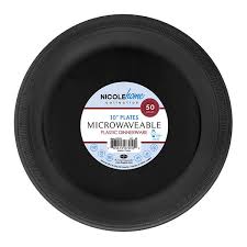 10" PLASTIC PLATE PP (07010)  - BLACK