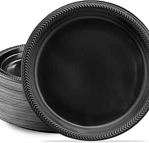9" PLASTIC PLATE PP (07019)  - BLACK