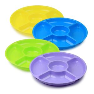 12" 5 COMPARTMENT TRAY GREEN