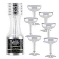 3.5 OZ CHAMPAGNE CUP 2PC (12340) - SILVER RIM