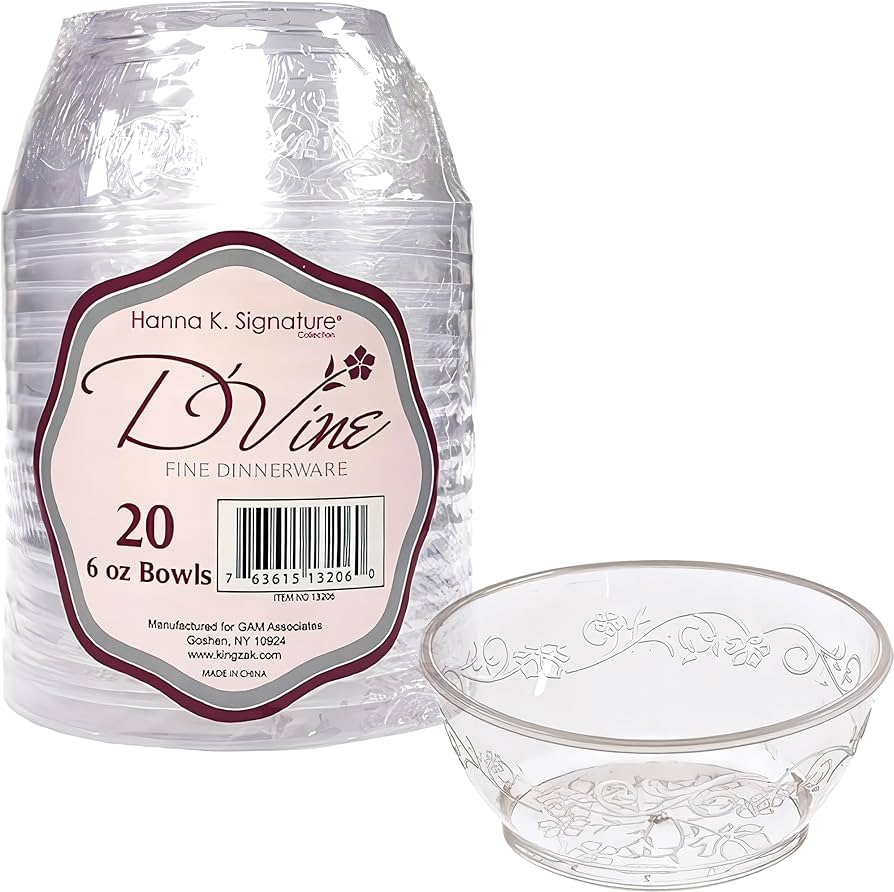 6 OZ D'VINE BOWL (13206) - CLEAR