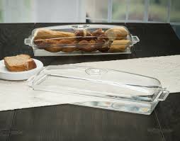 CLEAR ACRYLIC OBLONG TRAY W/LID DOME