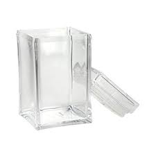 ACRYLIC SQUARE JAR W/LID