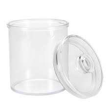 ACRYLIC ROUND JAR W/LID
