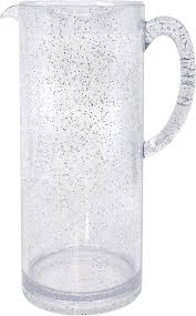 60OZ SILVER GLITTER PITCHER W/LID
